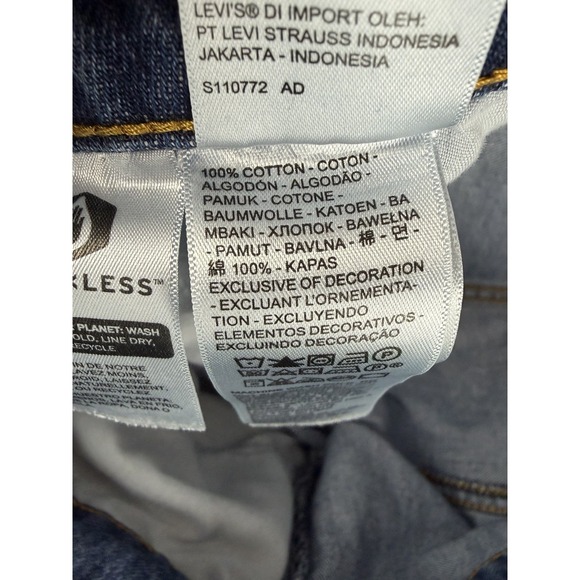 Levis Premium Womens 32 Blue Noughties Bell Low Rise Jeans Flare Wide Leg Denim - Picture 6 of 13